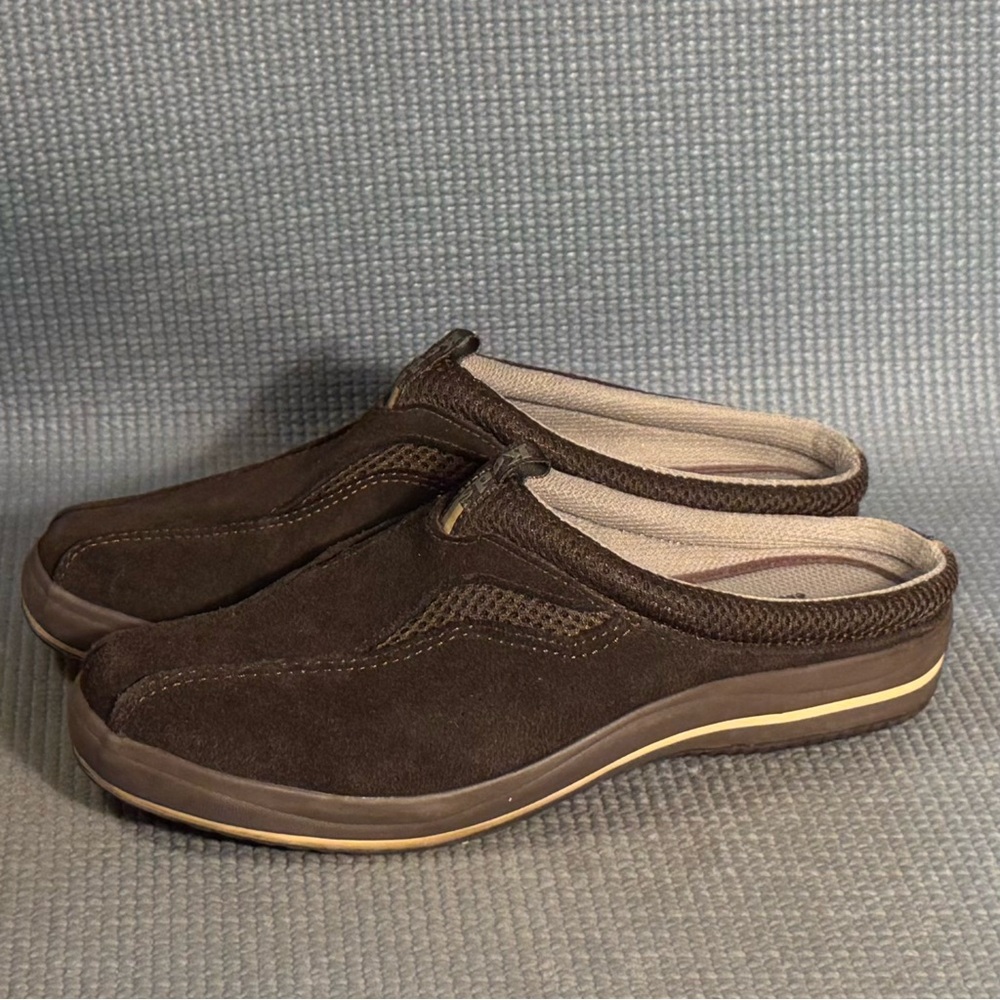 Keds Women's Brown Suede Cushioned Comfort Flats‎ Slides Mules Shoes Size 6